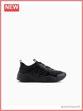 Armani Exchange Women's Cher Mesh Patent Sneaker